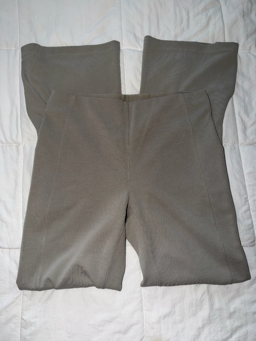 Lululemon Brushed Softstreme Ribbed Zip Flared Pants
